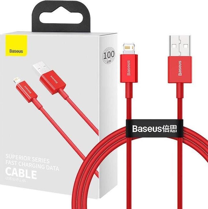 Produktbild Baseus Superior Series Cable USB to iP 2.4A 1m (red) (1 m, USB 2.0)