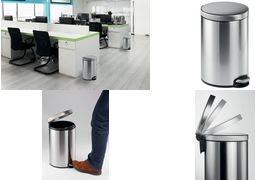 Produktbild Durable Treteimer 12lt 340123 Edelstahl, 40cmx31cm (12 l)