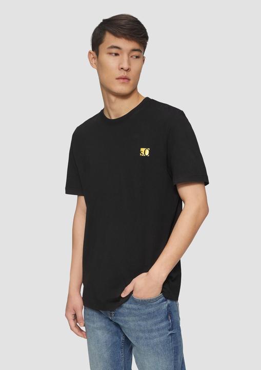 Produktbild s.Oliver T-Shirt T-Shirt mit Gold- oder Silber-Print (L)