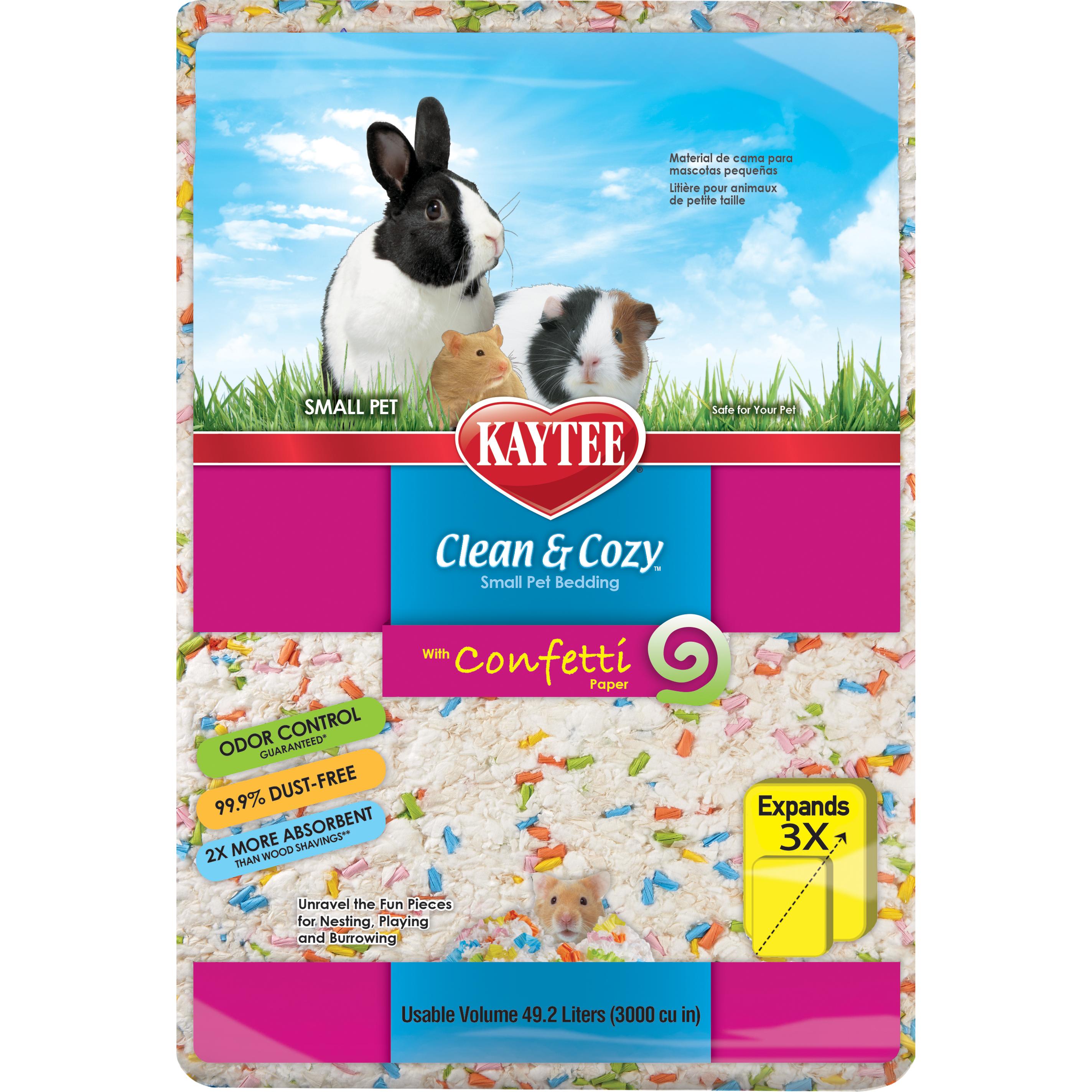 Comparer les prix de Kaytee Clean & Cozy 49,2 L confetti (Petit animal), Panier pour chien + chat