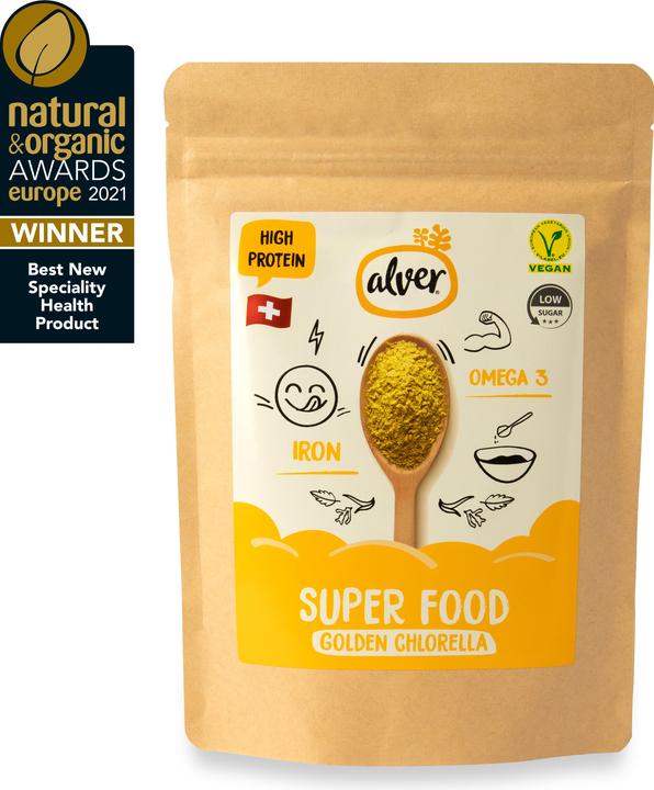 Actual product image Alver Golden Chlorella - Microalgae Protein Powder - Superfood - 250g (1 pcs., Powder, 250 g)