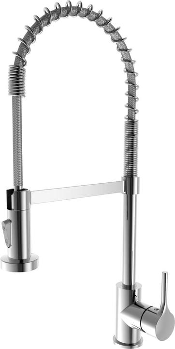 Actual product image Emke Kitchen Mixer Tap with 60cm Nylon Hose, 2 Spray Modes, Chrome