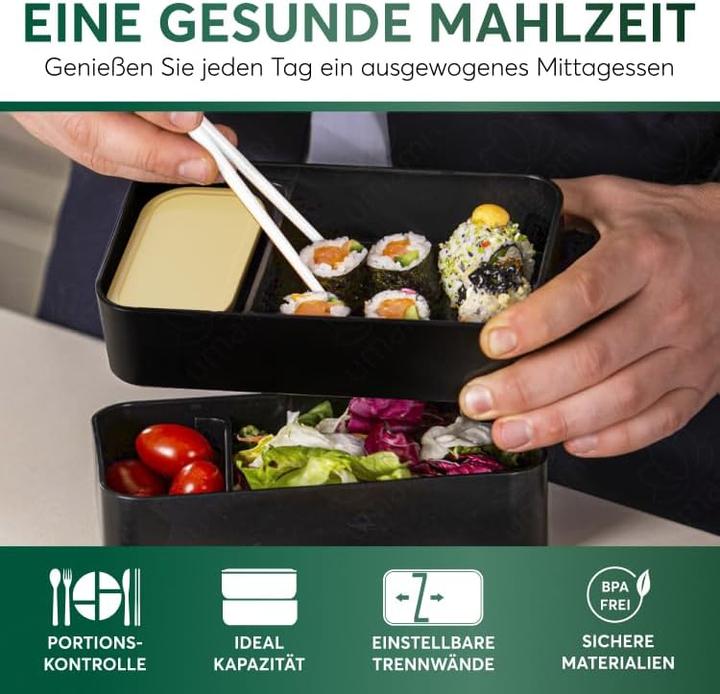 Produktbild Umami Bento Box, Black & Tan, L - 1200 ml