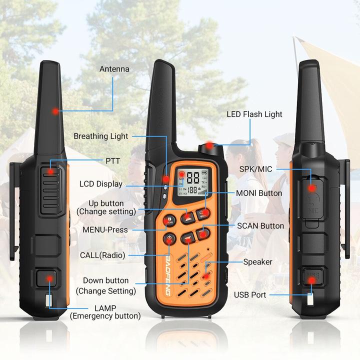 Produktbild Baofeng Walkie-Talkie BF-T25E Orange (10 km)