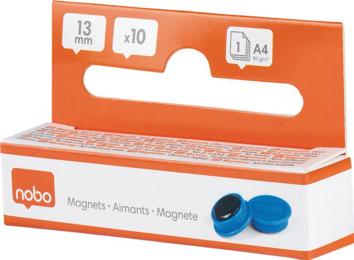 Actual product image Nobo Magnet round 13mm 1915285 blue 10 pieces (10 x)