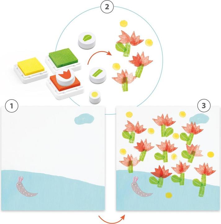 Actual product image Djeco Stempelset Blumen