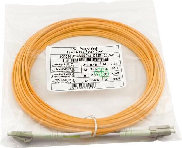 Actual product image BlueOptics Duplex fibre optic patch cable LC-LC multimode OM2 1 metre (CAT7, 1 m)