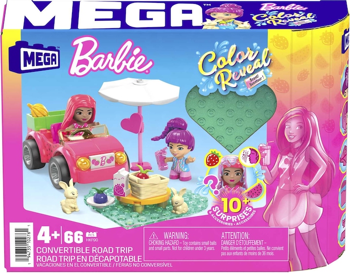 Immagine prodotto Mega Construx Barbie Color Reveal Convertibile Viaggio in auto