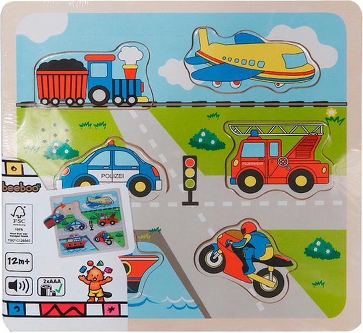 Produktbild Vedes Beeboo Einlegepuzzle Verkehr mit Sound, 6-teilig, 1 Stück