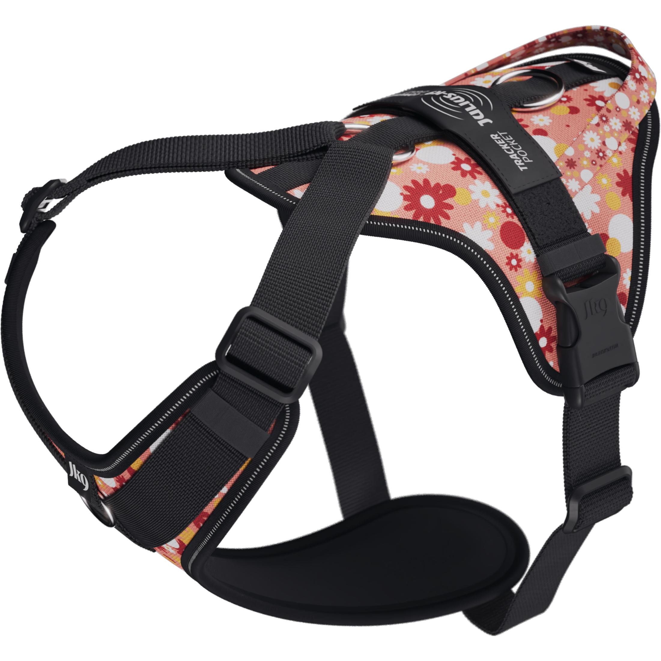 Meilleurs prix pour Julius-K9 K9 Longwalk lightsele w/handle+trackerpocket,Pink flower,XL (XL, Chien, Promenade), Collier + laisse