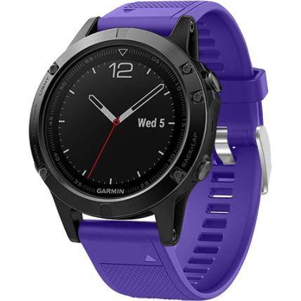 Strap-it Armband (22 mm, Silikon, fenix 5), Uhrenarmband, Violett