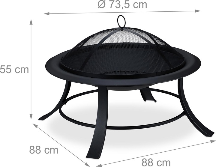 Actual product image Relaxdays Fire bowl (88 cm)