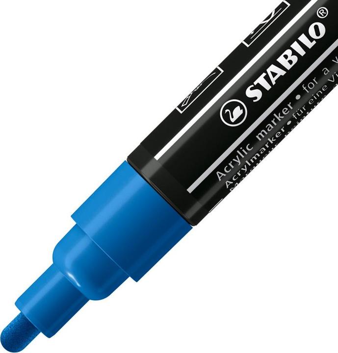 Produktbild STABILO FREE Acrylic Acrylmaker (Black, Dark Blue, 3 mm, 5 x)