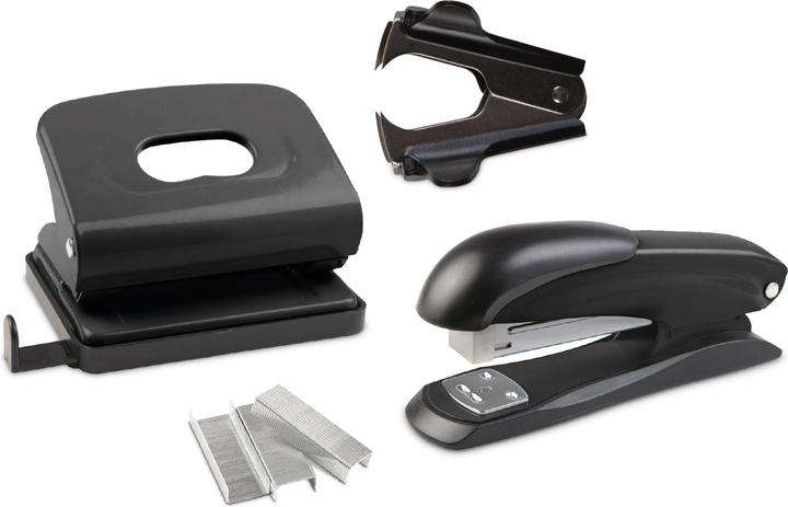 Actual product image Idena Office set 4 pieces punch and staple black