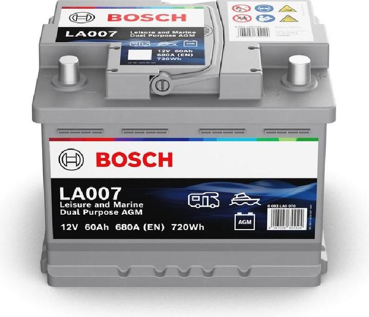 Bosch Automotive AGM Versorgungsbatterie 12V/60Ah/680A (12 V, 60 Ah, 680 A)