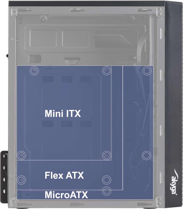 Actual product image Akyga AK35BK (mATX, Flex ATX)