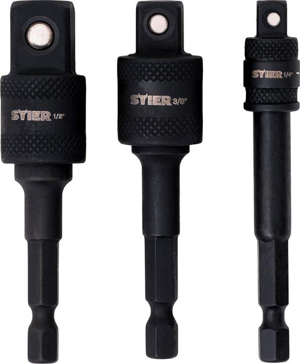 Image du produit Stier Jeu de douilles adaptatrices 1/4" + 3/8" + 1/2" (10 mm, 18 mm)