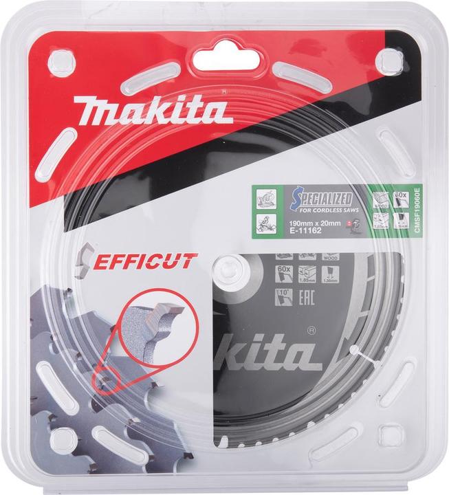 Productafbeelding Makita Zaagblad 190x1,85x20, 60Z EFFICUT
