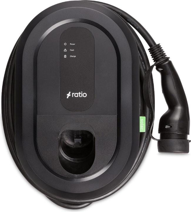 Produktbild Ratio Electric Ladestation Solar 11 - 22 kW, Typ 2, WLAN/LAN/BT, 7.5 m (Typ 2, 22 kW, 32 A, Fest verdrahtet)