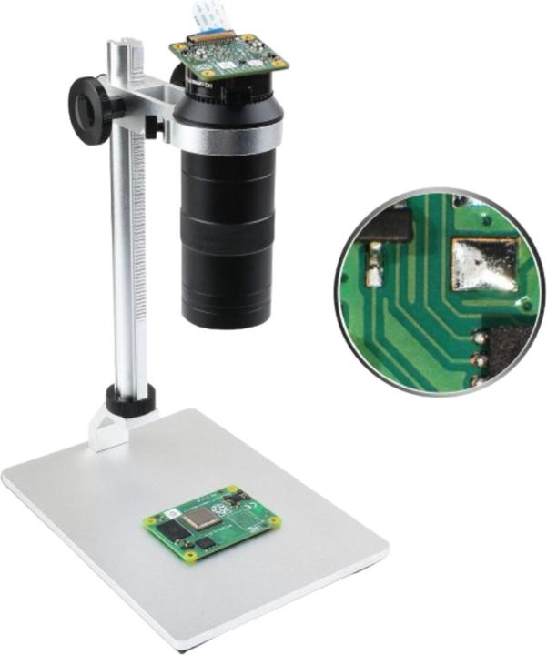 Actual product image WaveShare 100x Microscope Objective Camera Module CS-Mount