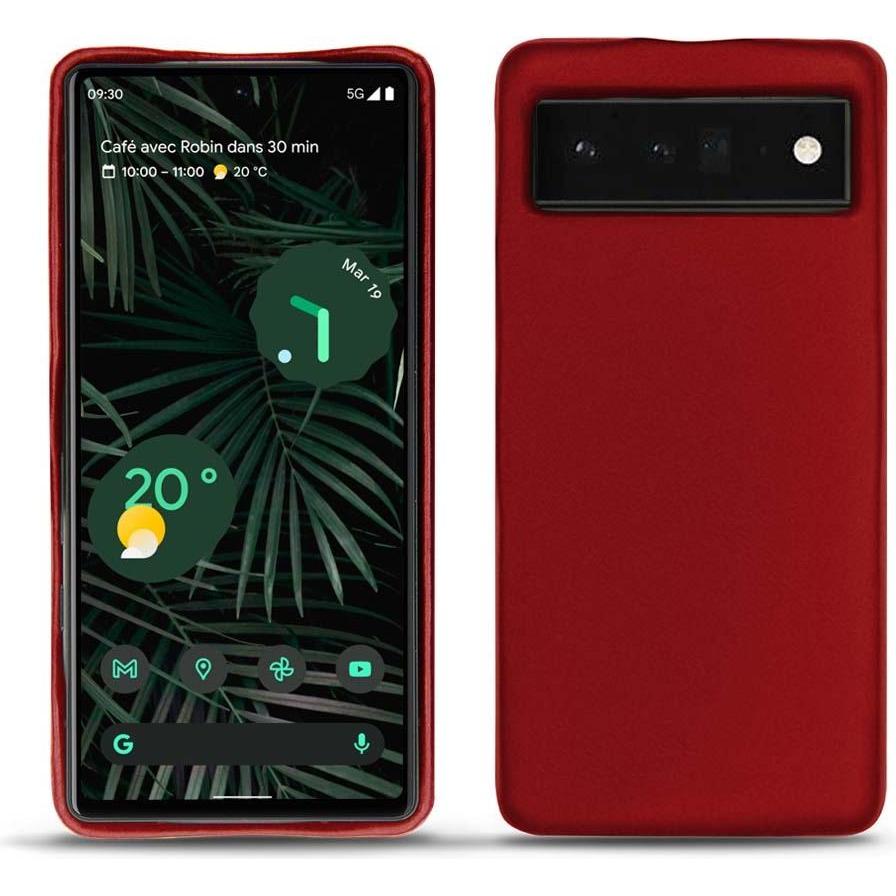 Noreve Lederschutzhülle (Google Pixel 6 Pro), Smartphone Hülle, Rot