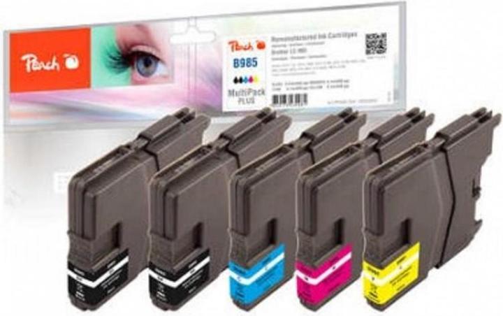 Produktbild Peach Tinte Brother LC-985 2x BK, C, M, Y (BK, C, M, Y)