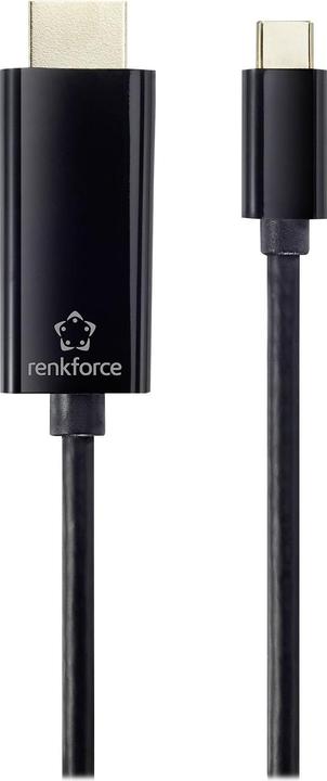 Actual product image Renkforce USB-C 3.1 male to HDMI male 1.8 m (1.80 m)