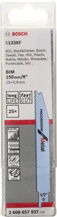 Productafbeelding Bosch Professional Zubehör Sabelzaagblad S 123 XF, Progr