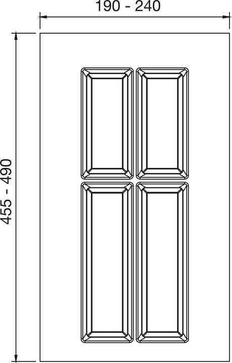 Productafbeelding Agoform Bestekbak Classico inkortbaar 490x240x50,5mm, kunststof leigrijs