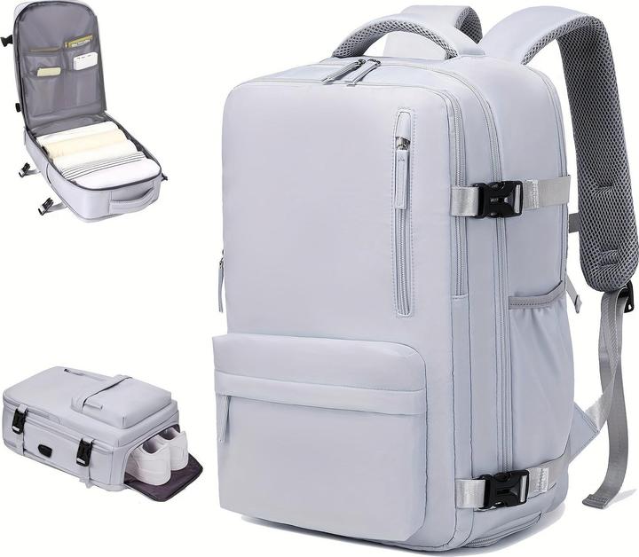 Image du produit Only-Bags.Store Sac à dos de voyage grande capacité avec compartiment à chaussures, Dacron étanche pour ordinateur