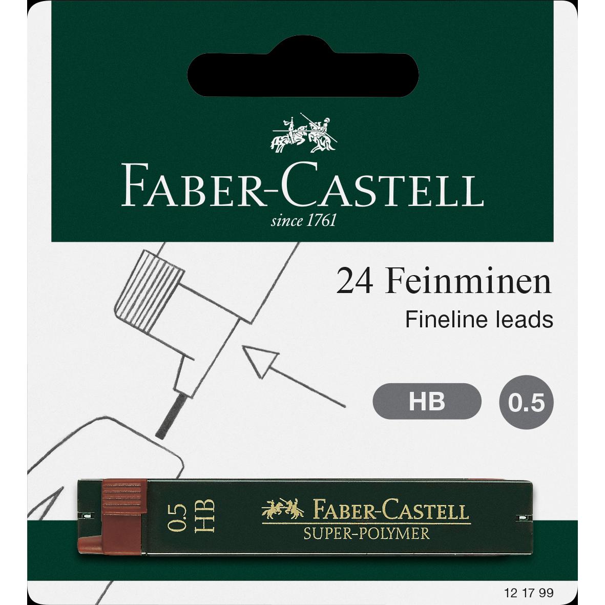 Thumbnail - Faber-Castell, Ersatzpatrone, Schreibmine Feinmine Super Polymer 0.5 mm, Schwarz (Ersatzmine, Schwarz, 0.50 mm)