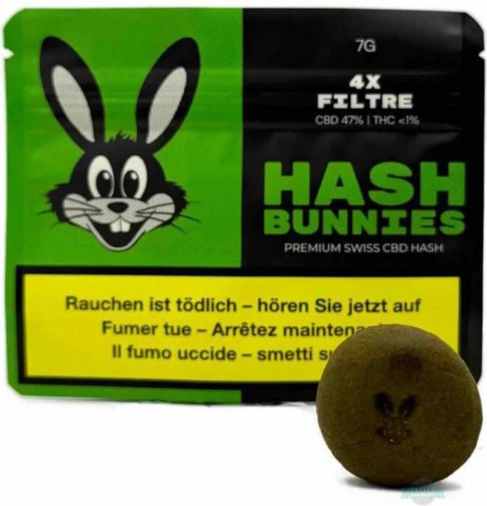 Produktbild Hash Bunnies Premium Swiss CBD Hash - 4x Filtre (7 g, Indoor)