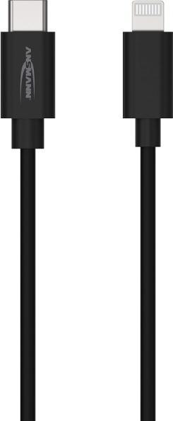 Actual product image Ansmann Type C / Lightning USB data and charging cable 120 cm (1.20 m, USB 2.0, 60 W)