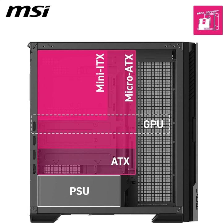 Produktbild MSI GEH Midi MPG VELOX 300R PZ (ATX, mATX, Mini-ITX)