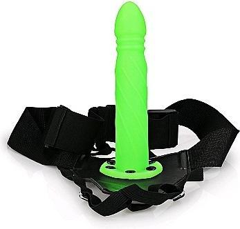 Actual product image Ouch! Twisted Hollow Strap-on - 8" / 20 cm - Glow in the Dark