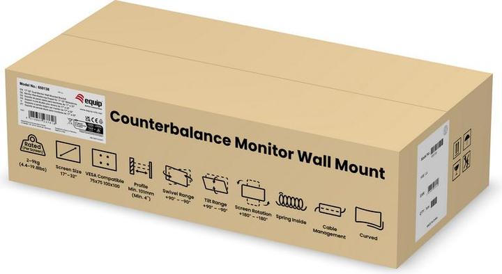 Actual product image equip Table mount 17"-32"/ 2TFT per Xkg 360° gas spring (Wall, 32", 9 kg)