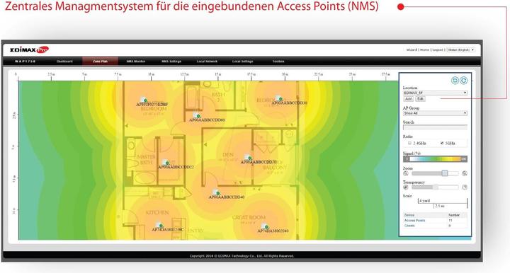 Produktbild Edimax Pro WAP1750: Managed PoE Accesspoint (1300 Mbit/s)