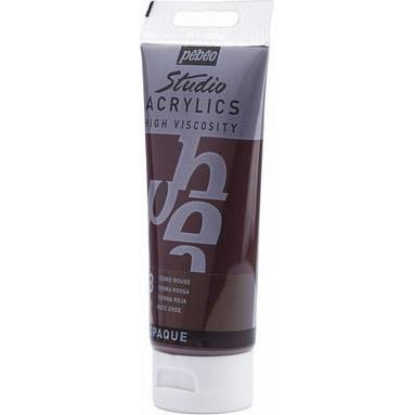 Pebeo, Künstlerfarbe + Bastelfarbe, Studio Acrylics feine Acrylfarben (Rote Erde, 100 ml)