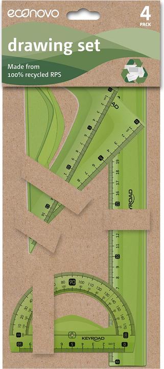 Actual product image Keyroad geometric set, 30cm, recycled, 4-piece, colour mix (30 cm, Plastic)