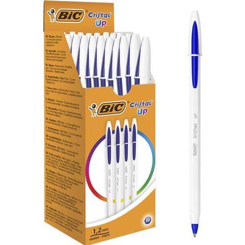 Bic, Schreibstifte, Kugelschreiber Cristal Up, Strichfarbe: blau, 20 Stck (Blau, weiss, 20 x)