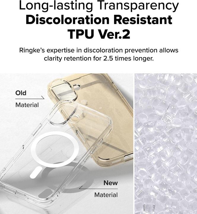 Image du produit Ringke Coque pour iPhone 16 FUSION MAGNETIC CLEAR (Apple iPhone 16)