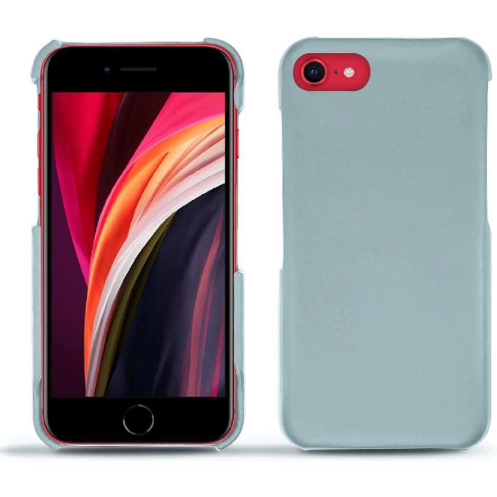 Noreve Lederschutzhülle (Apple iPhone SE (2nd Gen), Apple iPhone SE (3rd Gen)), Smartphone Hülle, Blau