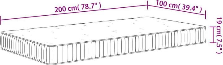 Produktbild vidaXL Taschenfederkern-Matratze (Schaumstoffkern, 100 x 200 cm)
