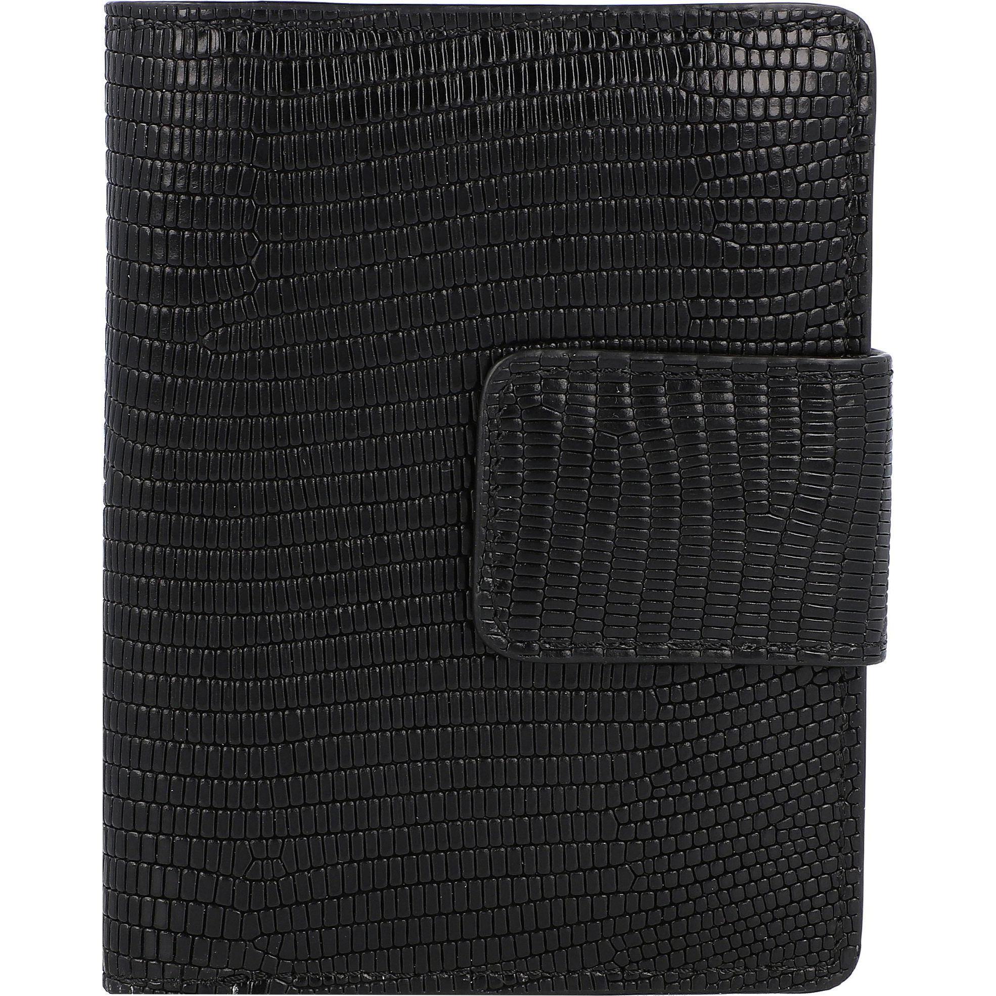 Castelijn & Beerens, Damen, Portemonnaie, Donna Geldbörse RFID Leder 9 cm, Schwarz