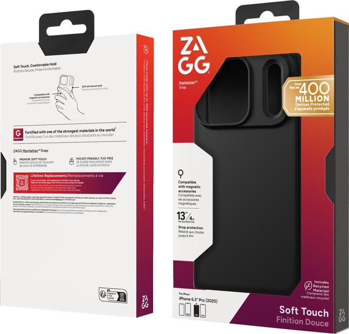 Actual product image Zagg Case für Apple iPhone 17 Pro Manhattan Snap black (Apple iPhone 17 Pro)