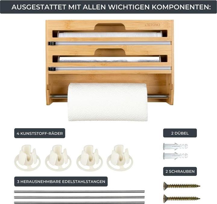 Produktbild Exitoso 3 in 1 Küchenrollenhalter
