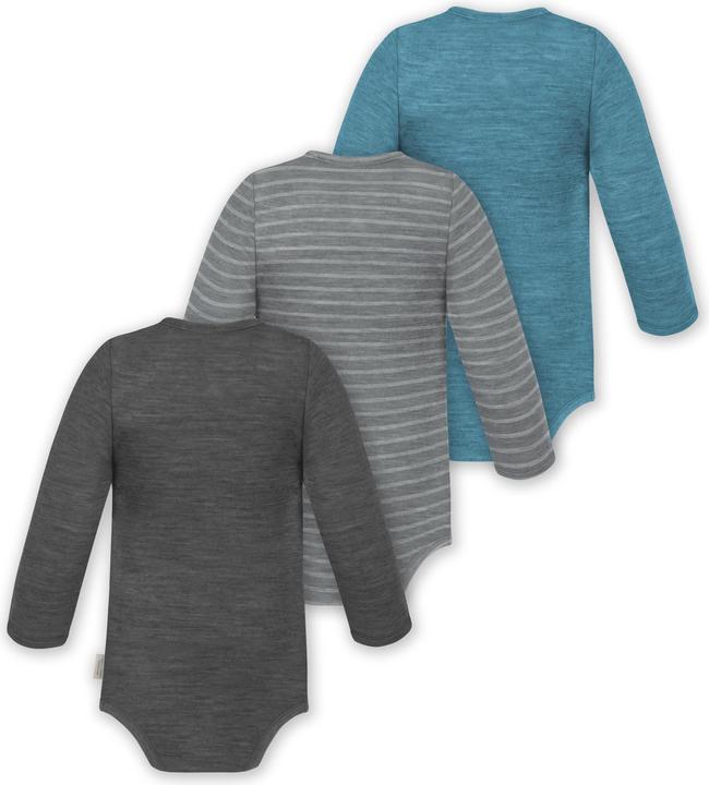 Produktbild Normani 3er Pack Baby Merino Body Langarm „Auckland" - 9375 (74)