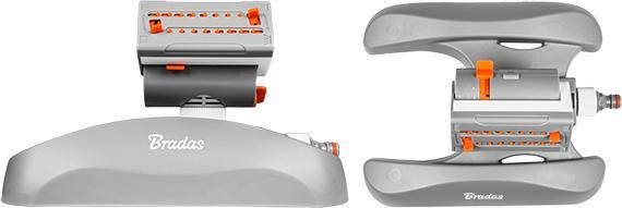 Produktbild Bradas Turbo-Kreisregner WHITE LINE grau/weiss/orange Rasensprenger für kleine & (Kreisregner)