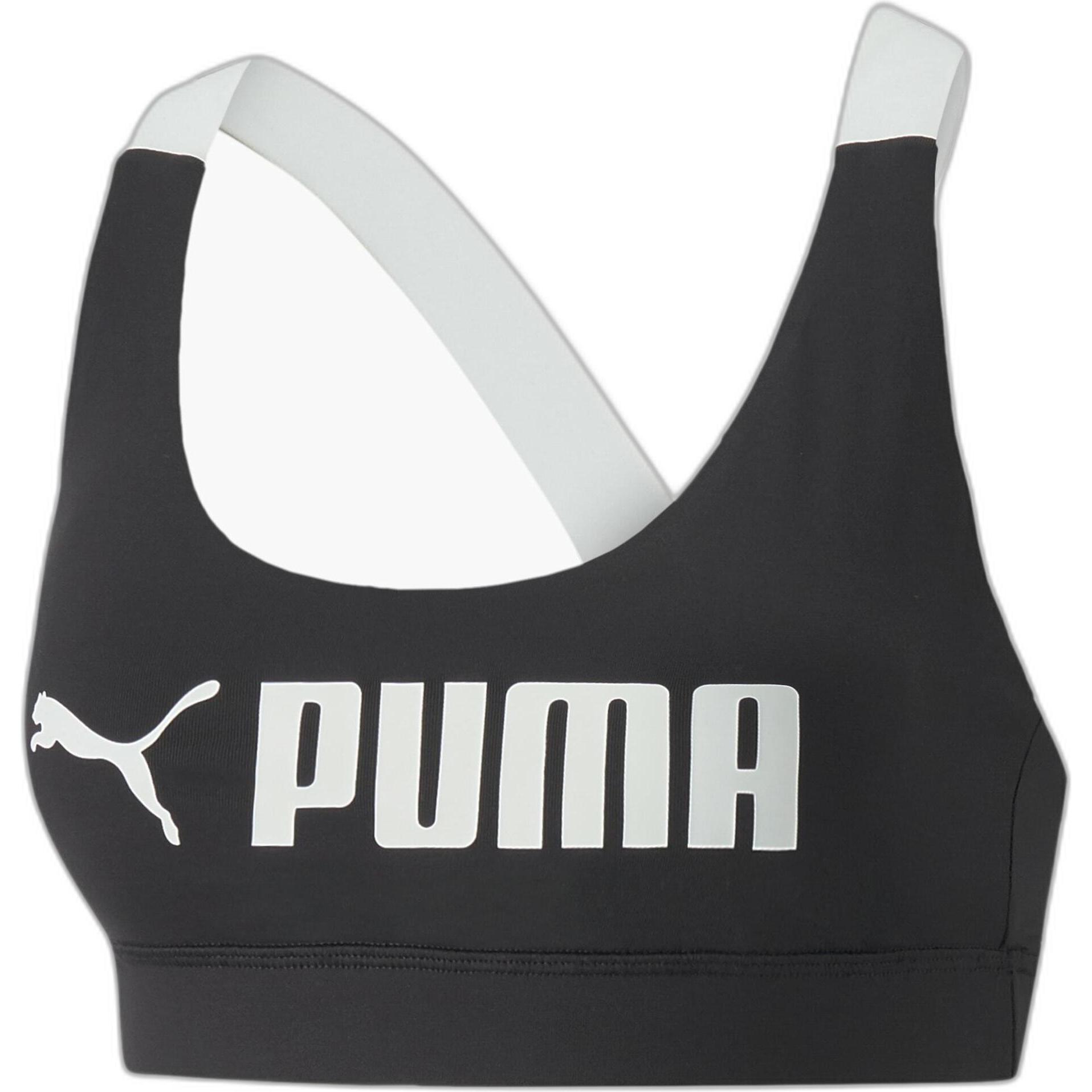 Puma, Sport-BH, Mid Impact Fit Bra (S), Schwarz, S