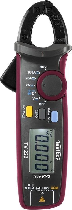 Produktbild Testboy TV 222 Stromzange digital CAT III 300 V Anzeige (Counts): 4000 (CAT II 600V, CAT III 300V)